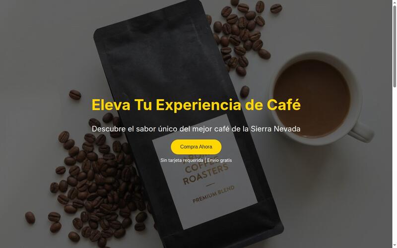Ejemplo de landing page generada